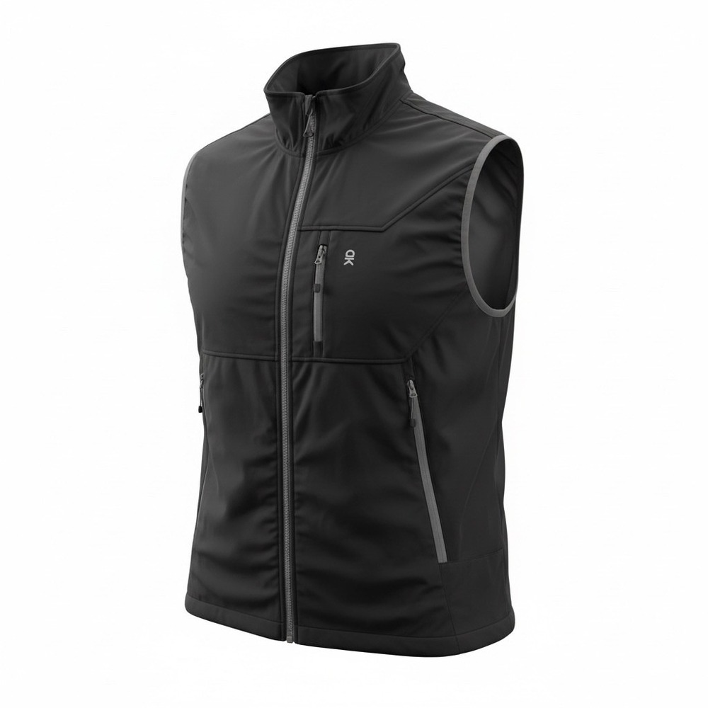Little Donkey Andy Mens Softshell Vest Black Full Zip Hiking Golf XXL